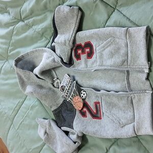 New 12 month hooded sweater damaged zipper